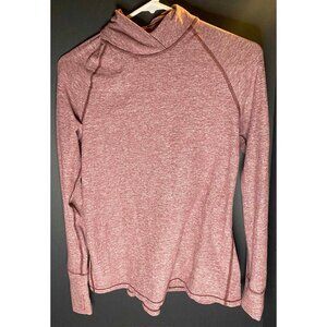 Lululemon Warm Your Core Long Sleeve Shirt Womens 6 Heathered Burgundy